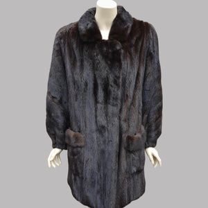 Natural Dark Mink Fur Stroller - Large